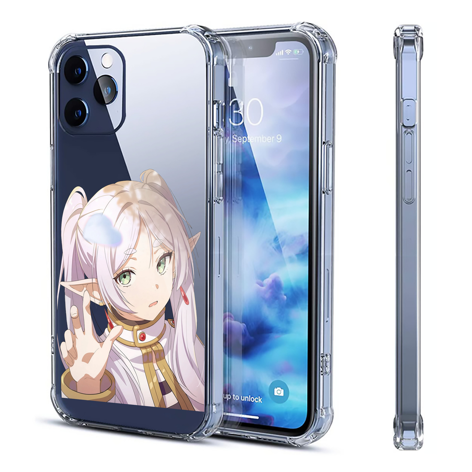 （画像用） 葬送のフリーレン Frieren 【iPhone 12シリーズ対応】透明スマホケース（クリアソフトケース）